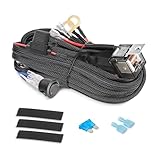 LTEODCHEW 1 Lead 14.7ft LED Light bar Wiring Harness with Rock Switch&40A Relay&30A Fuse for LED Fog Lights Off Road Work LED Lights Wires Single Lead for ATV UTV Truck Wrangler