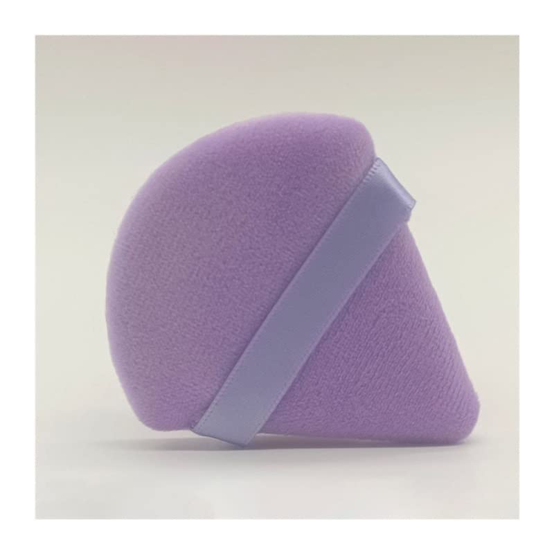 Generico yaoqijie 50 pz Triangolo Velluto Soffio di Polvere Pizza Farine Mini Viso Trucco Spugna Cosmetici Lavabile Leggero Soffio di Trucco Strumenti Lasting (Color : 50pcs Purple)