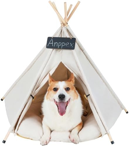 ANPPEX 28-Inch Dog Teepee Tent...