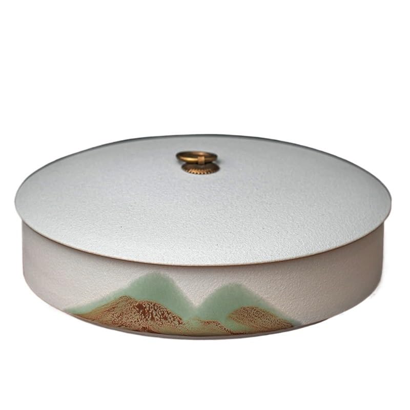 Grande boîte à thé en céramique brute, pot de stockage minimaliste blanc de haute qualité