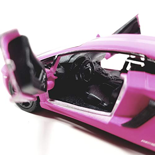 Kinsmart HOT Pink Matte Aventador LP-700 1:38 miniatura 4