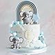 Elefanten Tortenfigur Sein ein Junge Kuchen Dekorationen Elefant Kuchen Topper Kugeln Dekoration für Baby Junge Geburtstag Party Geschlecht Reveal Baby Dusche Party Supplies