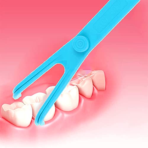 Wiederverwendbare Zahnseide Halter, 3 Stück Flosser Zahnseidenhalter, Dental Floss Halter, Zahnseide-Stick Zahnreinigung, Mundhygiene Zahnreinigung, für Familien Hotels und Reisen, 2 Blau, 1 Grün – Bild 8