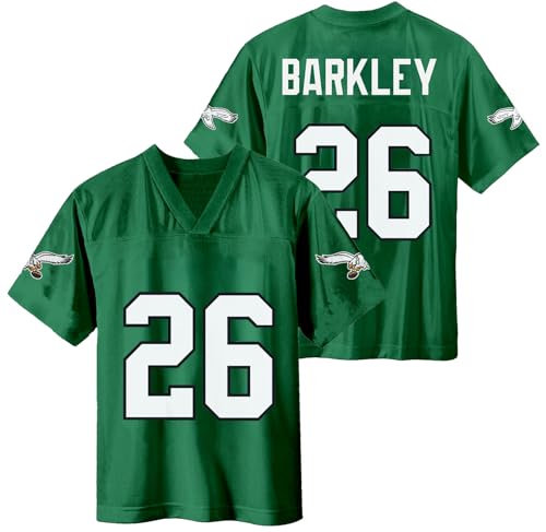 Saquon Barkley Philadelphia Eagles Kelly Green #26 NFL Kids Youth 4-20 Name and Number Throwback Player Jersey (10-12)