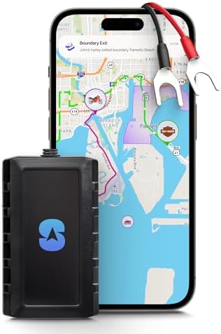 Spy Tec GPS Motorcycle Tracker - Waterproof Real-Time Tracking w/ 5 Second Updates - Ideal Hard-Wired GPS Tracking for Mopeds, Scooters, Boats, ATVs - Anti Theft Movement Alert - Low Cost Plan
