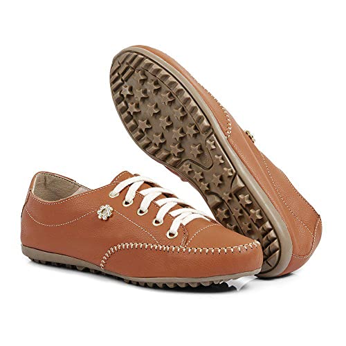 Sapatênis Tênis Feminino Casual Couro Flay Izabela Araújo - 100 - Laranja Tamanho:38;Cor:Laranja