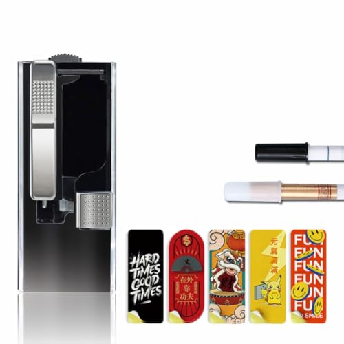 Flavor Bead Injection System - 1PCS Cigarette Filter Capsule Box with Multiple Cool Stickers DIY Cigarette Bead Pusher Accessories - Lightweight & Durable Suitable for Hiking