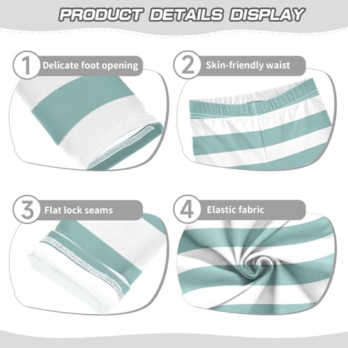 DOMIKING Teal Girl's Leggings Pants Kids' Yoga Pants Stretchy Athletic Leggings Bottoms 4 Years3