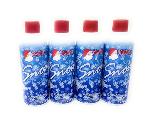 Riyan (4 Cans Santa Snow Spray 9oz Holiday Christmas Craft Window Decoration
