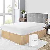 SGI Bedding Magic Bed Skirt Full Bedskirt 12" Inch Drop Easy Wrap Skirt No Mattress Lifter Hotel Lik