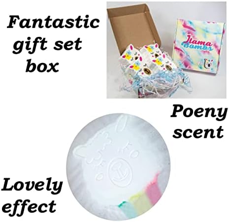 Rainbow Llama Bombs Gifts Set - X4 Special Effects Bath Bombs , Gift Sets, Perfect for Birthdays, Christmas, or Any Other Occasion. Gentle on Skin, Vegan Friendly and Cruelty Free., Multicolor