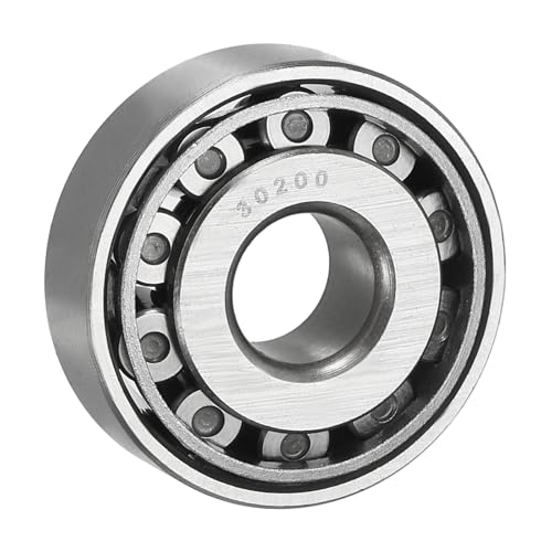 Image of sourcing map 30200 Tapered Roller Bearing Cone and Cup Set, 10mm Bore x 30mm OD x 11mm Thick, Chrome Steel Taper Bearing Set, ABEC-3