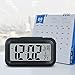 GLOUE Battery Operated Cordless Digital Alarm Clock, Smart Sensor Night Light, Date, Snooze, Temperature, 12/24Hr switchable, Simple Operation for Kids/Heavy Sleepers/Bedroom/Travel (Black)