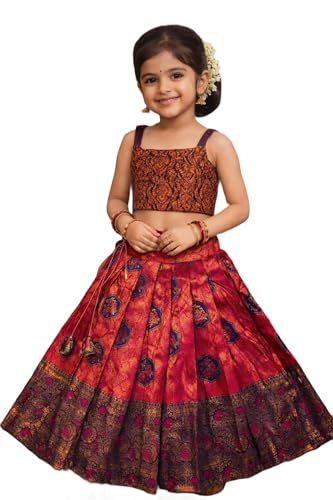 Chamiya Choli fille Amzira avec chemisier cousu manches à ailettes