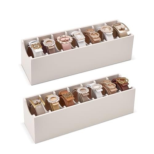 Lolalet 7 Compartments Belt Organizer, PU Leather Belt Storage with Soft Lining, Extra-Wide Slots for Men and Women, Fits Drawer, Closet & Entryway Cabinet -1 Pack, Black Black 1 Pack