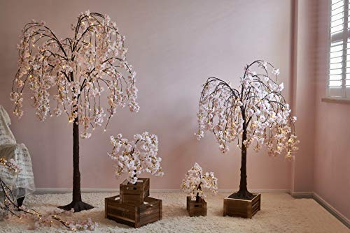 Litbloom Lighted Tree With Cherry Blossom 180 Fairy Lights 4Ft, Pink Flower Faux Tree Lights For Indoor Outdoor Home, Wedding, Party Decoration #TOP4