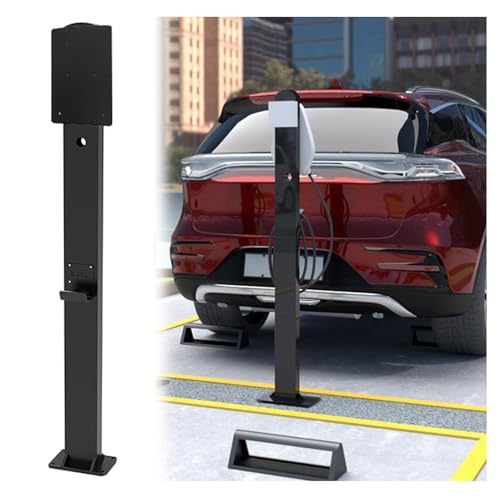 Support de chargeur pour véhicules électriques - Borne extérieure en acier durable pour garage