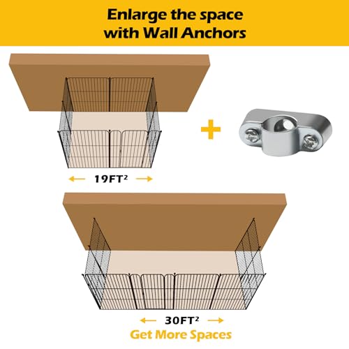 image for ComSaf Dog Playpen Accessory Bag, Fence-to-Wall Anchor Pack of 6, Tri-