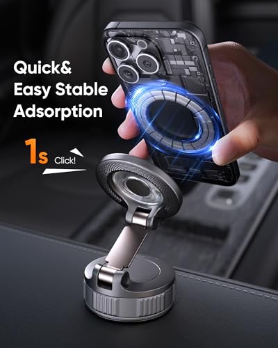 NKNZLY Vacuum MagSafe Magnetic Car Mount (Dashboard/Windshield) — view 6