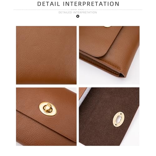 Slim RFID Blocking Coin Purse Wallet for Women Men Compact Card Holder with Lock Closure Ultra Thin Travel Essentials for Everyday Use Brown2