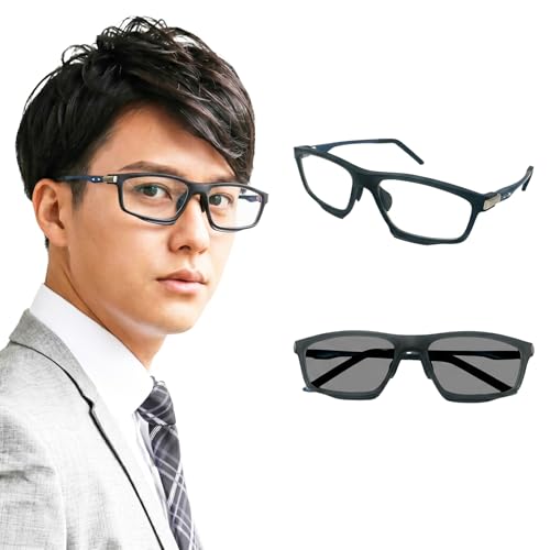 [REONAS] ���� �ϐF �u���[���C�g�J�b�g ���K�l �r�W�l�X PC���[�N ����O�o���̓T���O���X�֕ω�����QWay�d�l �p�\�R���p ���K�l �y�� UV400 �A���~�}�O�l�V�E���A�[�� (�u���b�N)