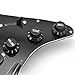 SoulDiM Single Coil Pickups Prewired SSS Adjustable Big Screws Loaded Electric Guitar Pickguard Pickup for Fender Strandard Straocaster Guitar Accessories (Black)