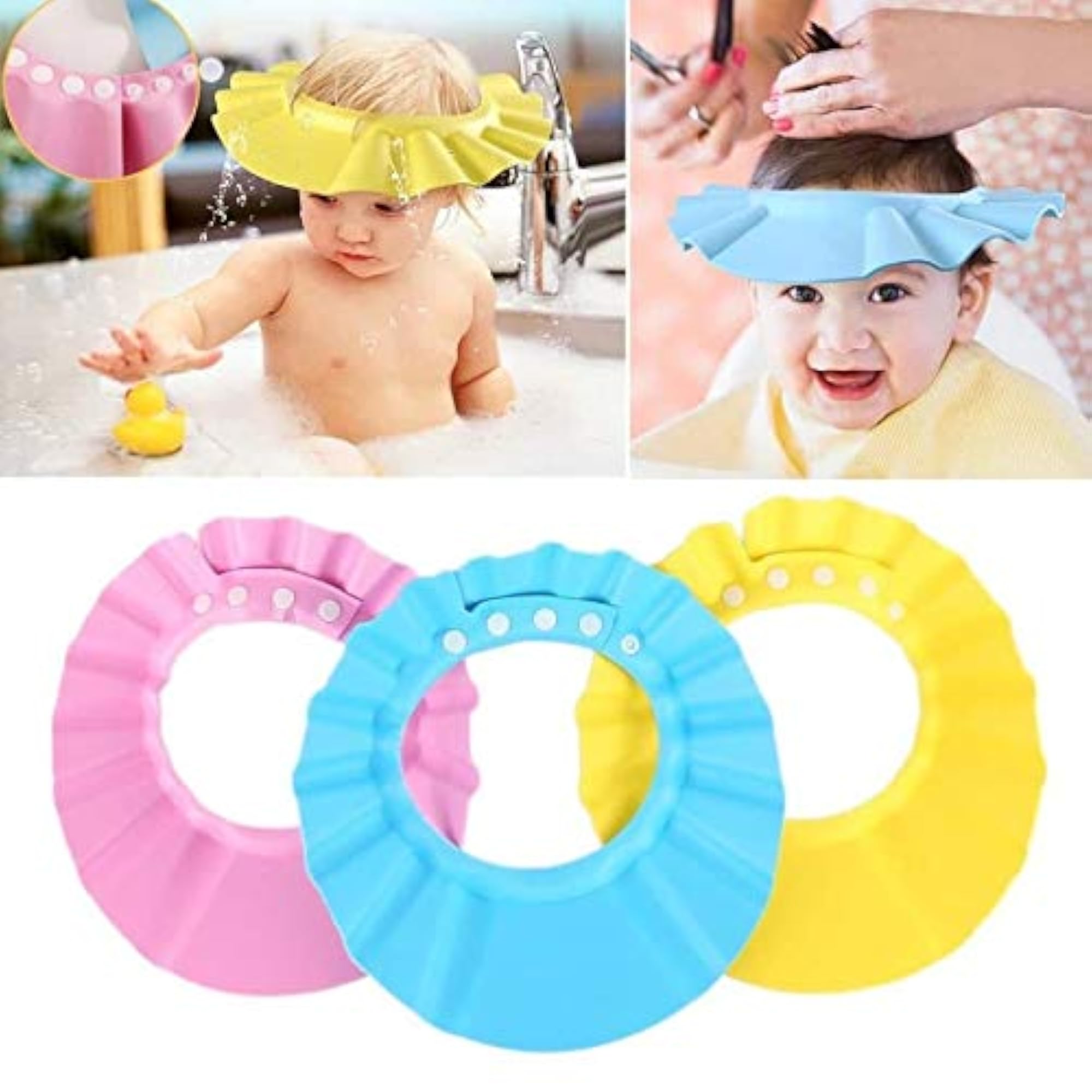 Adjustable Soft Bathing Baby Shower Cap for Children