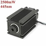 Láser 445nm 2.5w 2500mW módulo de láser azul con disipador de calor para el cortador grabador láser de bricolaje