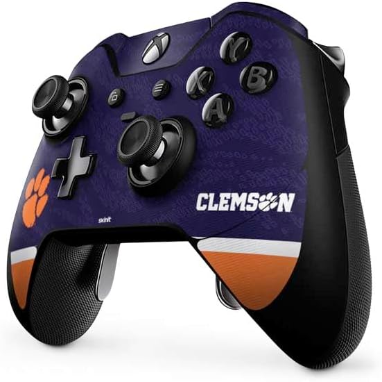 Skinit Decal Gaming Skin Compatible with Xbox One Elite Controller - Officially Licensed Clemson University Paw Logo Design