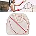 SPYMINNPOO Tennis Storage Bag, Large Opening Tennis Storage Bag Water Proof Oxford Fabric Tennis Racket Shoulder Bag for Women Men (White)