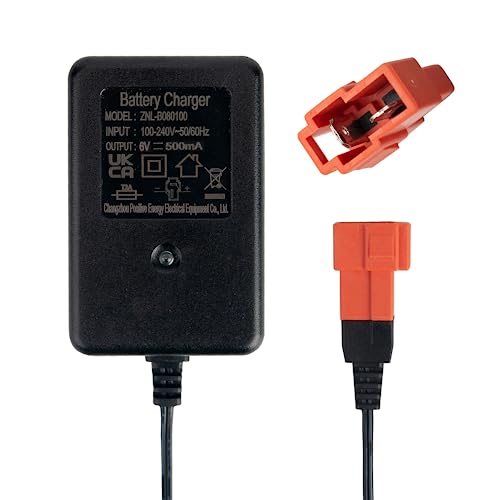 6V Charger for Kids Ride On Car, 6 Volt Battery Charger for Kid Trax Disney Frozen Mickey Minnie Mouse Racer Quad BMX X6 Audi R8 Wal-Mart Kid TRAX Moto ATV Quad