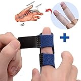 🛡️ UNISEX PACKAAGES:1 Blue finger splint+ 2 pcs gel finger sleeves,Works for men, women and kids. Helps effectively on finger rehabilitation