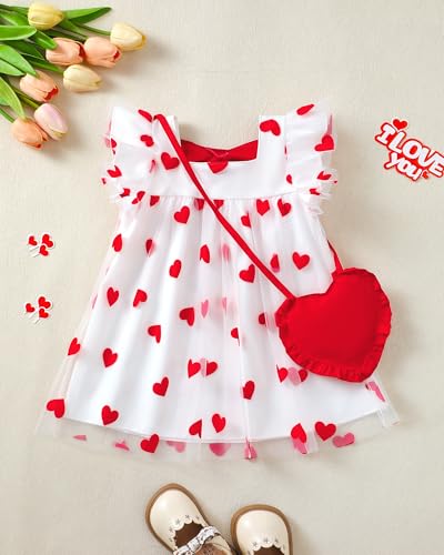 Baby Girl Outfit 18 24 Months Girl Clothes Pink Fairy Boho Valentines Dresses for Kid Casual Toddler Clothes Ruffle Cute Tulle Party Dress