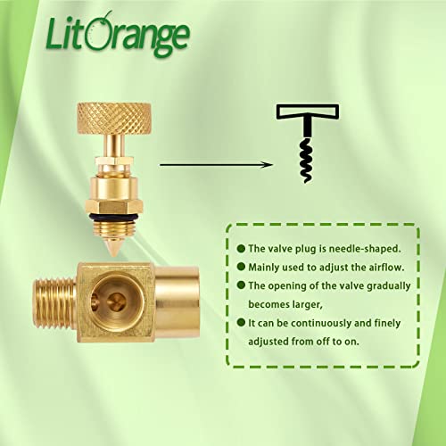 Litorange 2 Pack Heavy Duty Brass Replacement Control Needle Valve 1/4" Female Npt X 1/4" Female Npt Connection #TOP4
