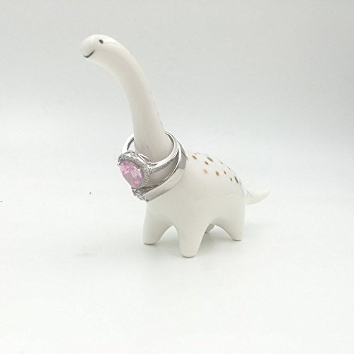 Oylz Adorable Little Ceramic Dinosaur Jewelry Ring Holder,Engagement Ring And Wedding Ring Display Holder Stand #TOP2