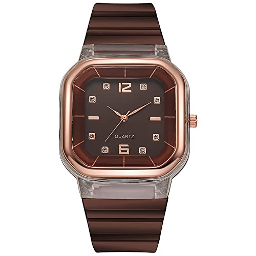 Reloj de pulsera de cuarzo con esfera y correa de silicona para hombre y mujer, reloj con temporizador, G, talla única