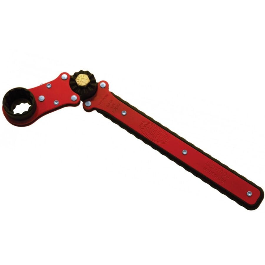 Reed Tool Thru-Bolt 2-in-1 Adjustable Ratchet Wrench 1 1/16