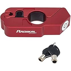 Candado De Freno Para Moto RADIKAL RK538R Candado Moto Antirrobo Palanca de Freno para Motocicleta, Bloqueo Acelerador Embrague Scooter, Antirrobo Manillar Seguridad Empuñadura, Universal