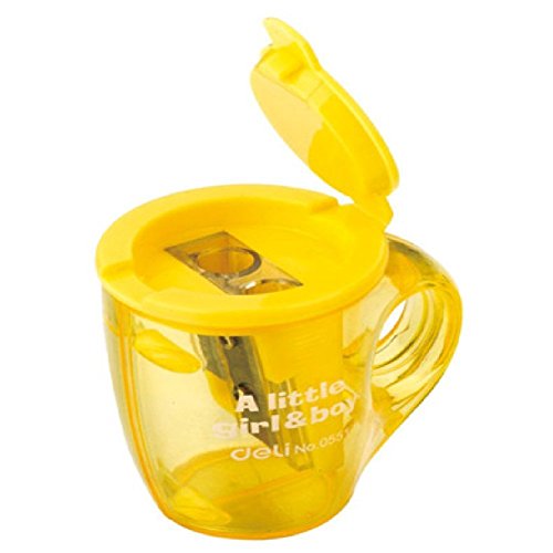 Deli 4-Pack Mini Pencil Sharpener (Coffee Cup) - Double Sharpener Holds #TOP5