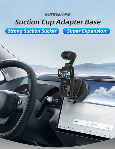 Magnetic Mount Adapter Base for Action Cameras, Strong Suction Cup Adapter Compatible with GoPro Osmo Action Magnetic Mo - Additional View