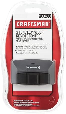 Craftsman Garage Door Opener 30499 3-Function Compact Remote Control