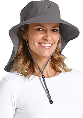 Coolibar Upf 50+ Women's Men's Stevie Ultra Sun Hat - Sun Protective (One Size- Carbon) #TOP2