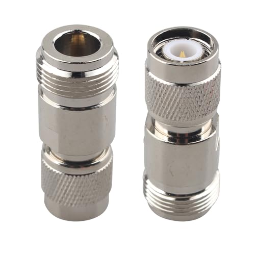 Adaptateur N femelle vers TNC mâle en laiton galvanisé pour câble coaxial lot de 2