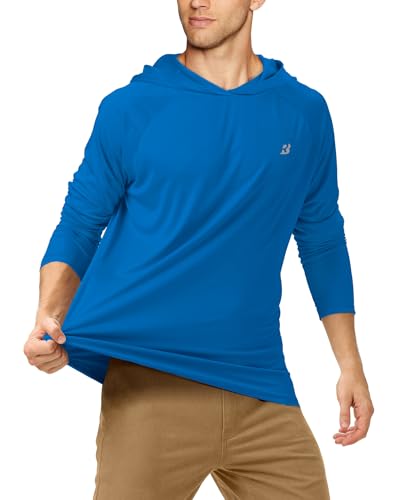 Image of Roadbox Mens Fishing Sun Hoodie, Long Sleeve UPF 50+ UV Protection Shirts