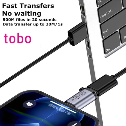 Image of Tobo USB C Male to Female Adapter for 15 /15 Pro /15 Pro Max /15 Plus,Gender Changer Connector,Type C Charger Connector Cable,for Phone 15 Charger Adapter,Not for Audio /OTG-TD-1298CC