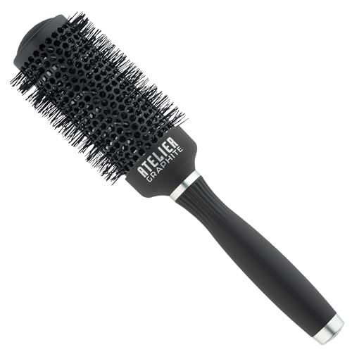 Brosse ronde en graphite Tondeo Atelier M 43 mm design et finitions premium