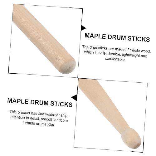 Par de baquetas de maple para batería y práctica miniatura 6