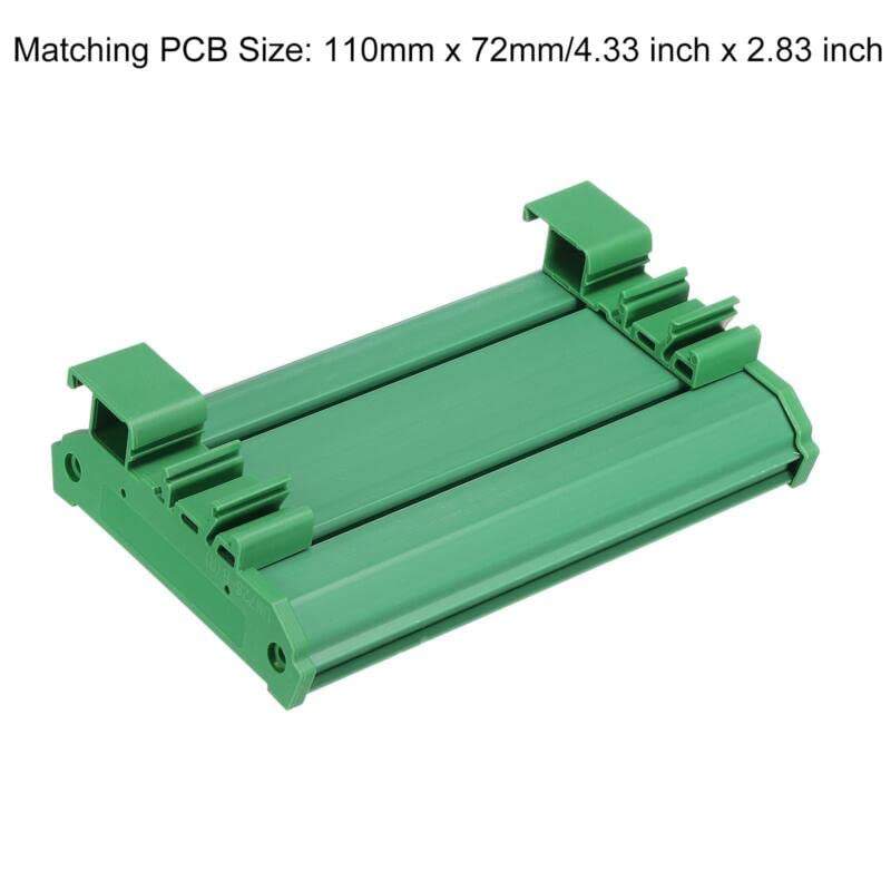 Tool parts DIN Rail Mount for Carrier for 110mm x 72mm PCB - Housing - Bracket - for Green