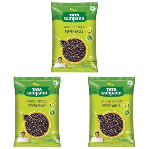 Image of Tata Sampann Black Pepper Whole, 100g (Pack of 3)