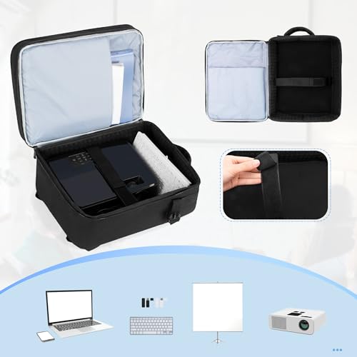 Luxja Beamer Tasche Rucksack, Schwarz